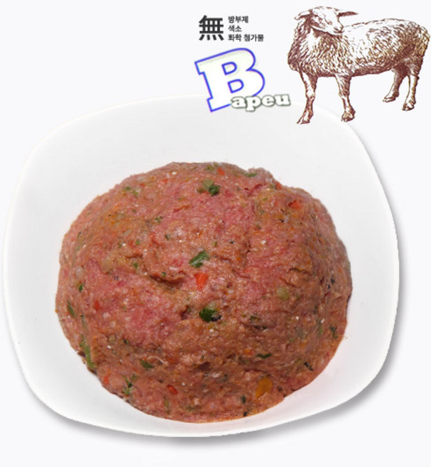 더펫코리아 뼈없는 야채바프 소고기순살 1kg 애견생식 강아지생식, 200g, 5개