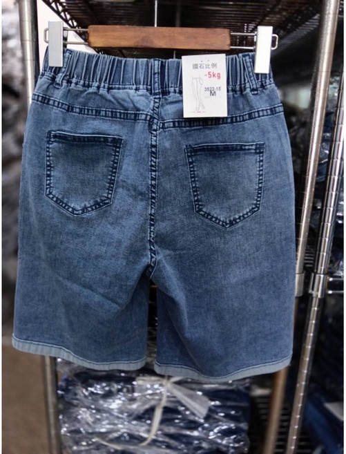 3522 鬆緊腰頭五分褲 超顯瘦五分褲不容許你錯過 腰頭鬆緊設計穿起來舒服不勒肚肚 大臀殺手 說的就是他