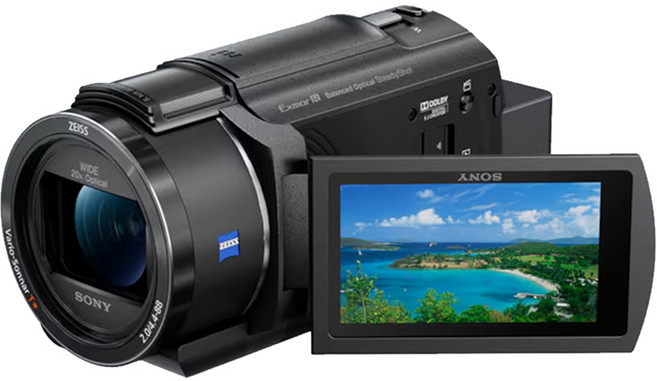 소니 FDR-AX43A 유튜브 방송 스포츠 중계 캠코더 중급용 패키지, 블랙, AX43A