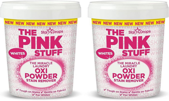 Stardrops 핑크 스터프 런드리 옥시 파우더 화이트 2팩