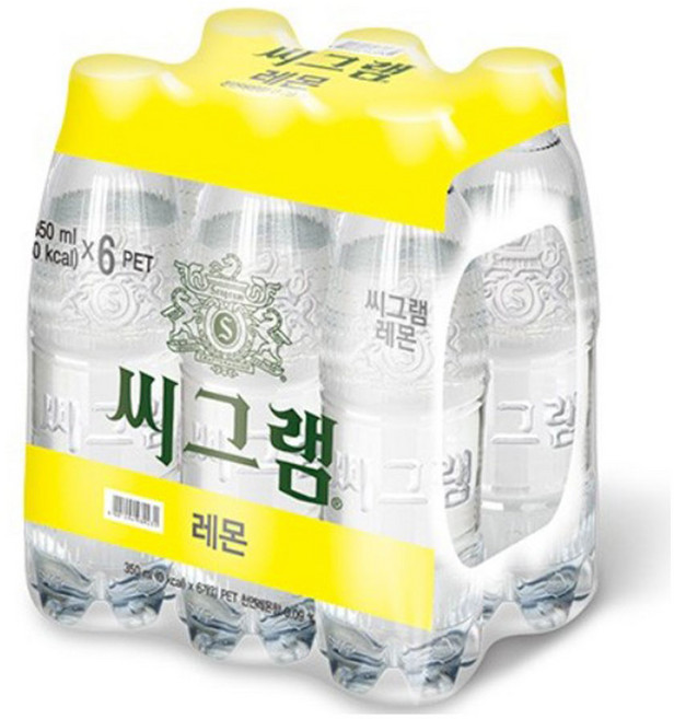 [씨그램] 레몬 무라벨 탄산수, 350ml