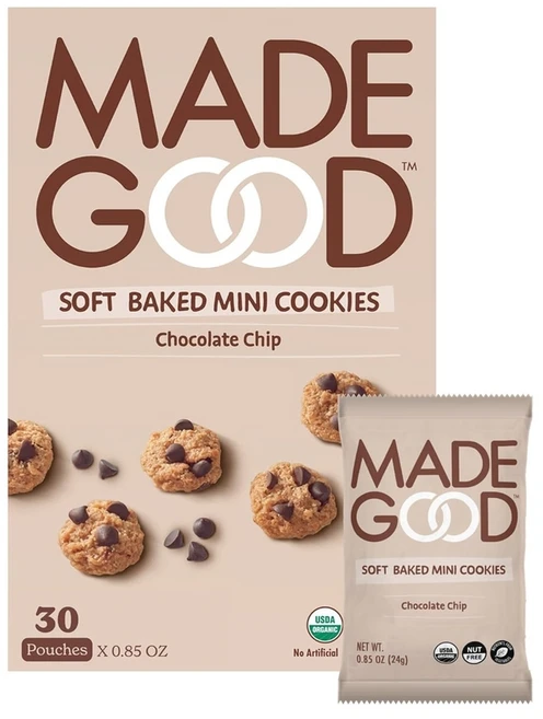 메이드굿 소프트 베이크드 초콜릿칩 미니쿠키 30개, 초콜릿 칩 - 쿠팡