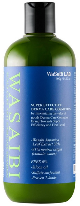 와사비랩 탈모 비듬 두피 케어 샴푸, 1개, 400g