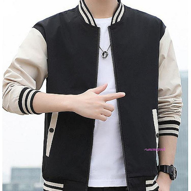 남성 남자 자켓 블루 야구점퍼 투톤야구 경량 잠바 스타디움 바람막이 겨울 야잠yaj260