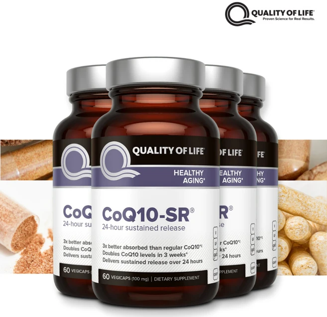[4세트] 퀄리티오브라이프 코엔자임 Q10 SR 100mg 60베지캡슐 24시간 지속방출, 4개, 60정 - 쿠팡