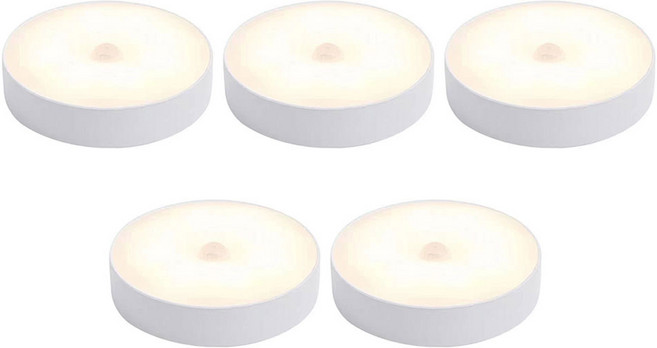 Qiaokao LED 야간 센서등, 웜 화이트, 5개