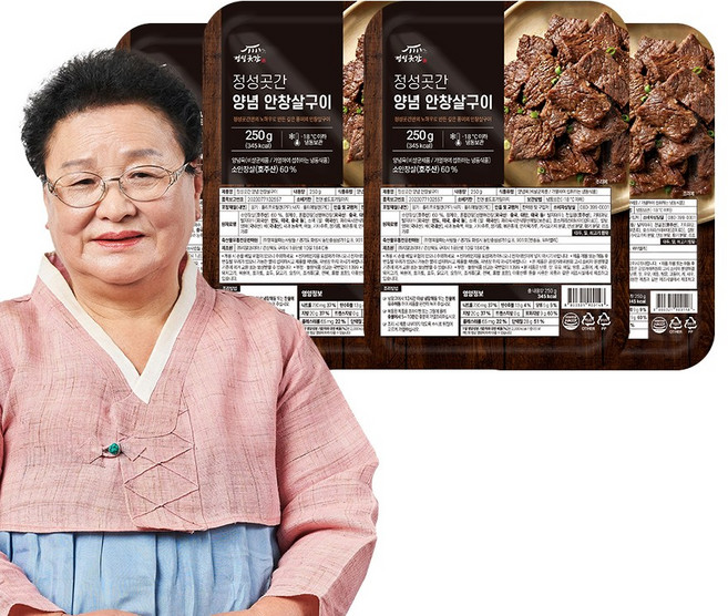정성곳간 양념 안창살구이, 4개, 250g