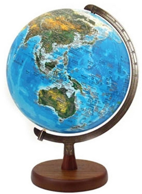 위성영상 원목지구본 실제지구 위성도 인테리어 고급지구본