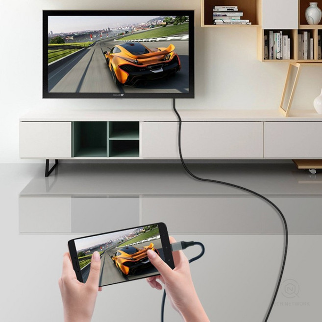 4K C타입 to HDMI 스마트폰 미러링케이블 2m 태블릿 TV연결선 노트북 맥북, 1개