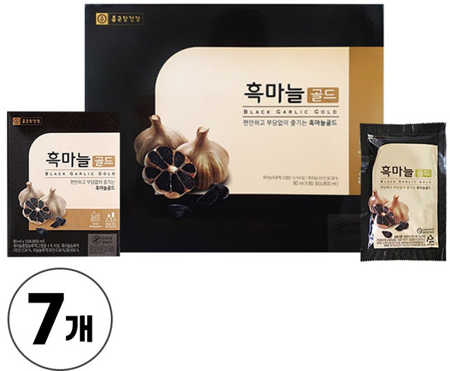 종근당건강 발효 흑마늘 발효마늘 흑마늘추출액 흑마늘즙, 4.8L, 7개