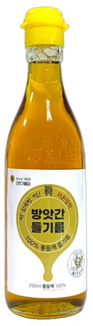 60년전통 대전기름집 통들깨로짠 고소한 방앗간들기름 350ml, 1개