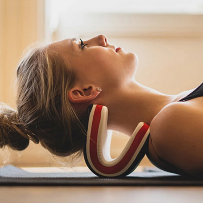거북목 일자목 목근육 스트레스 완화 경추 스트레칭 폼 맛사지 베개 V2, 단품