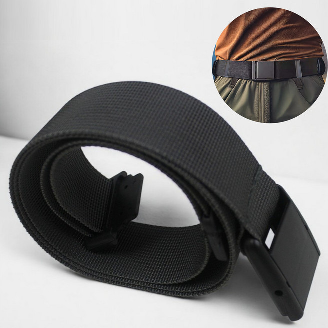 아웃도어 웨빙 등산벨트 원터치 자동버클 빅사이즈 등산바지 허리띠 1+1