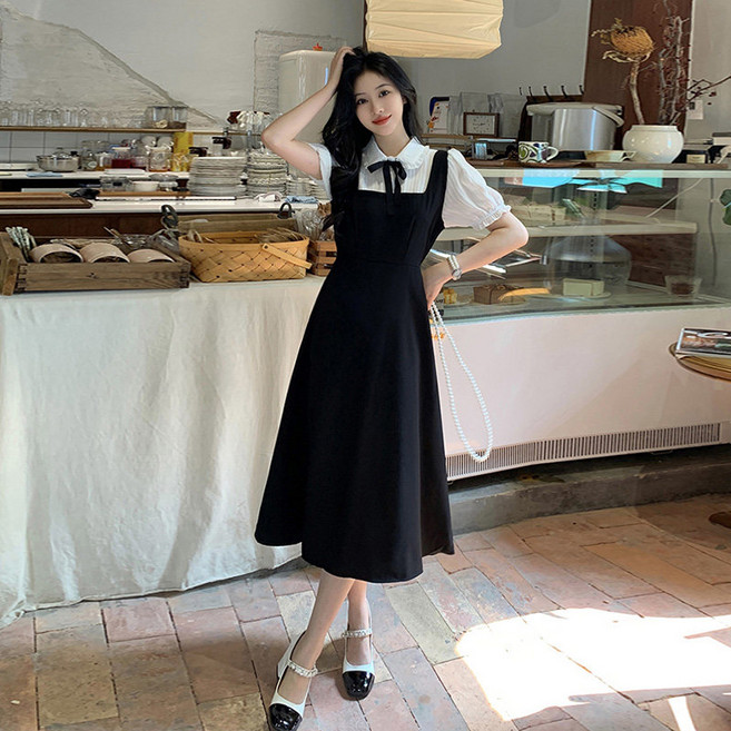 ANYOU 여름 원피스 셔츠 원피스 여성 드레스 휴양지 원피스 빅사이즈 반팔 원피스