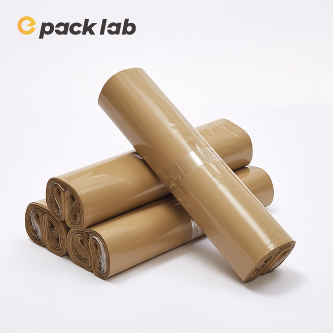 epacklab 프리미엄 LDPE 0.07T 두꺼운 택배봉투 밀크티 베이지 방수 포장봉투 강력접착 택배용, 100개