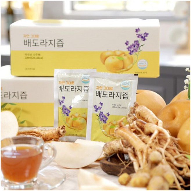 [자연식품] 배도라지즙 총60팩(100mlx1팩), 1세트, 100ml