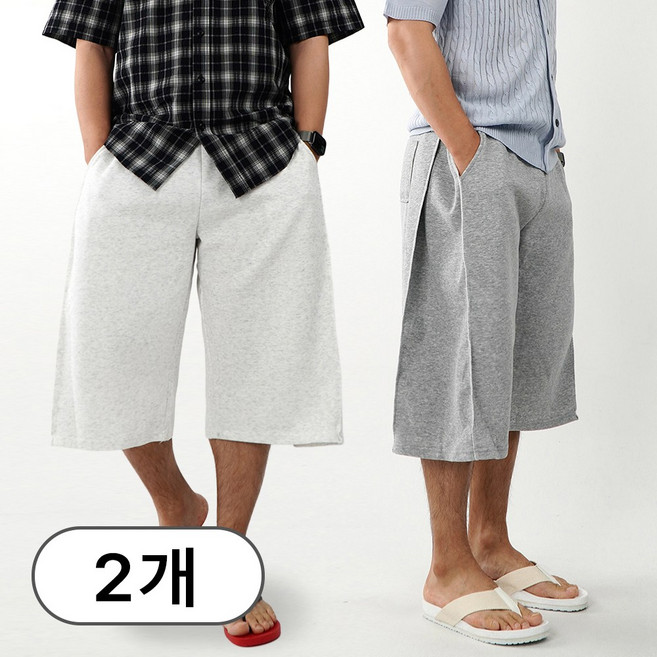 1+1 스티치 사이드턱 남자버뮤다팬츠 7부반바지