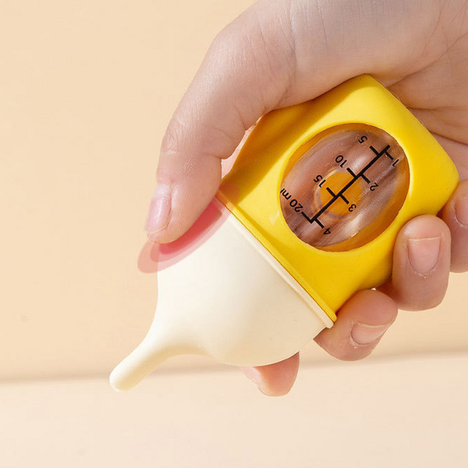 리치독스 고양이젖병 강아지젖병 에어 소프트 실리콘 젖병, 1개, 옐로우