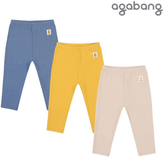 아가방 리프베이직레깅스 BEIGE BLUE YELLOW 01Q552006
