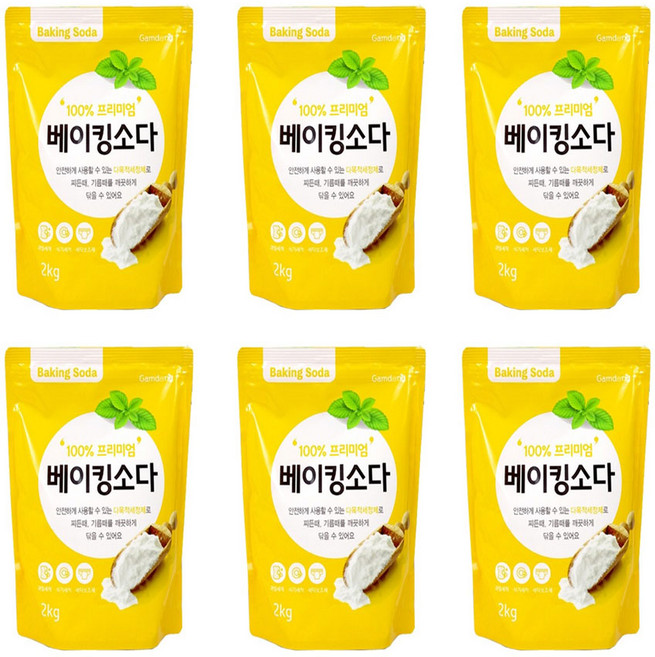 감동 베이킹소다 다목적세정제 2kg 리필, 6개