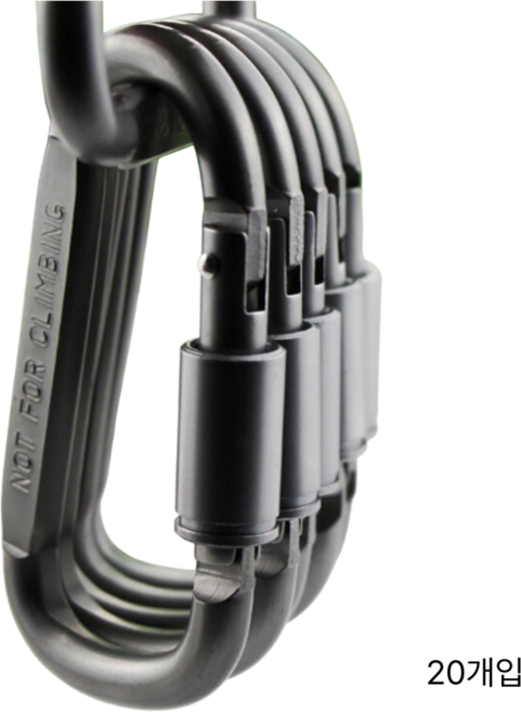 천끝 스텐비너 카라 실버, 20개, 다크실버