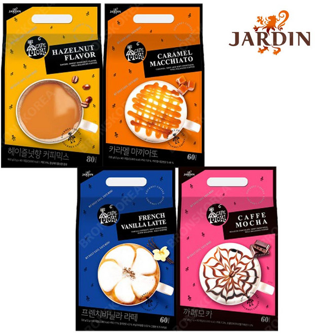 까페모리 까페모카 60p+카라멜 마끼아또+프렌치 바닐라라떼+헤이즐넛향 80p, 260개, 60개입, 12g