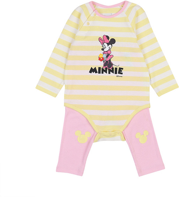 디즈니베이비 야탑NC점 골지소재로 신축성 좋고 얇고 보드라운 바디수트와 쫄바지세트입니다 얇은 두께감으로 너무 좋아요