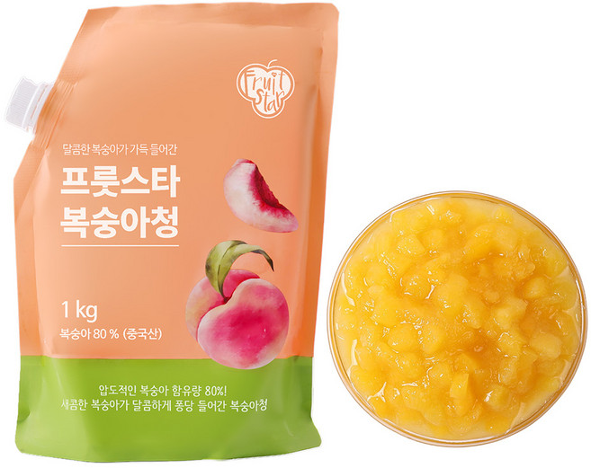 [딜라잇가든]프룻스타 복숭아청 복숭아스무디 복숭아에이드 x 10팩, 10개
