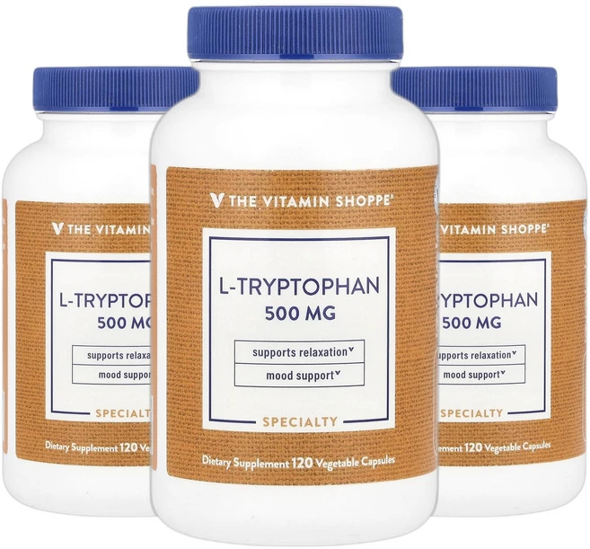 더비타민샵 트립토판 L-Tryptophan 500mg 베지 캡슐 120정 2+1 - 쿠팡