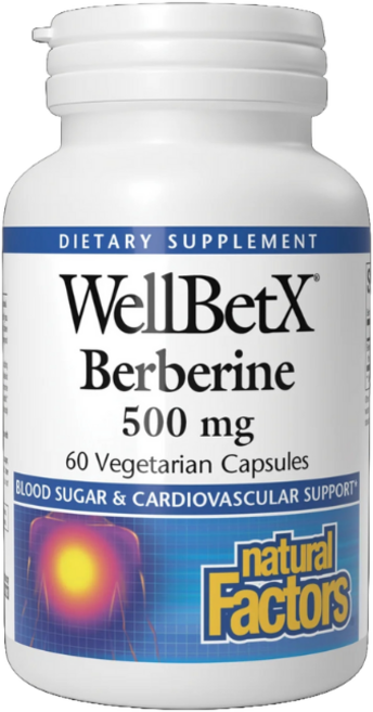 베르베린 배르배린 WELLBETX Berberine 벌베린 500mg, 4개, 60정