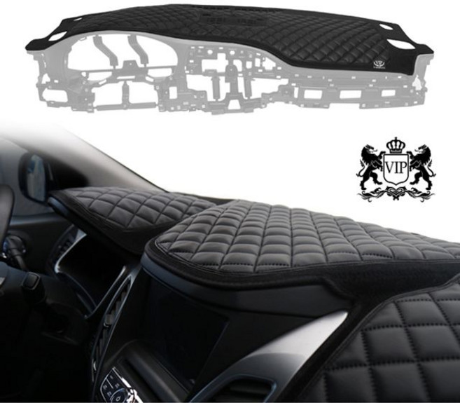VIP 리무진 엠보 가죽 대쉬보드 썬커버 기아, 블랙, 기아-그랜드카니발(센터스피커유)