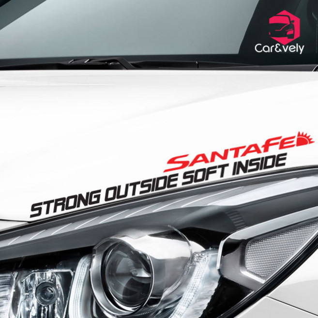 카앤블리 싼타페DM /더프라임 슬로건 로고 데칼스티커 CNSLH-08 /차량용스티커 /슬로건스티커, 1개, 레드-중형