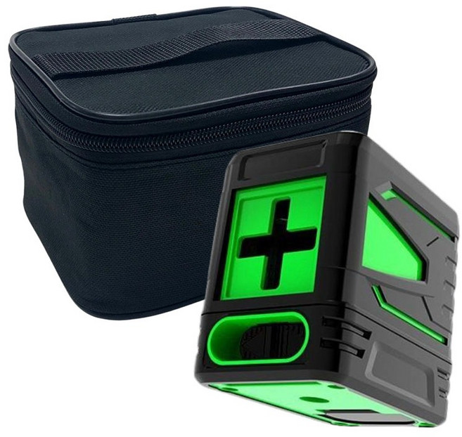 超能玩工 5線12線16線通用雷射水平儀 1.2米高度可調節 簡易家用水平儀支架 送收納袋, 1個, 雷射水平儀2線-綠光