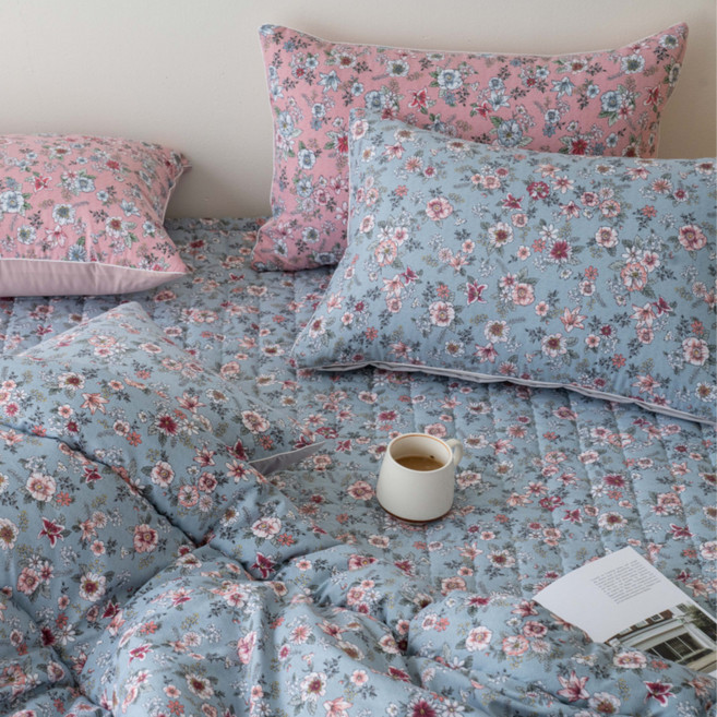 드림베딩 국내산 꽃무늬 사계절 차렵이불