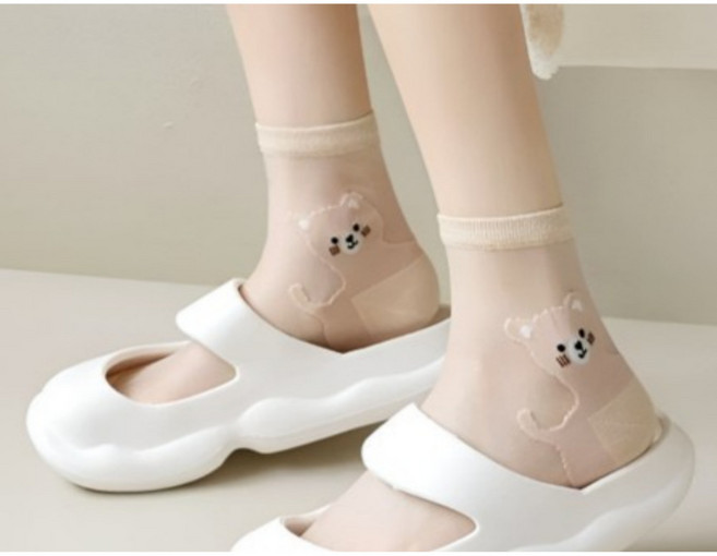 고양이 시스루 양말 2컬레 1세트