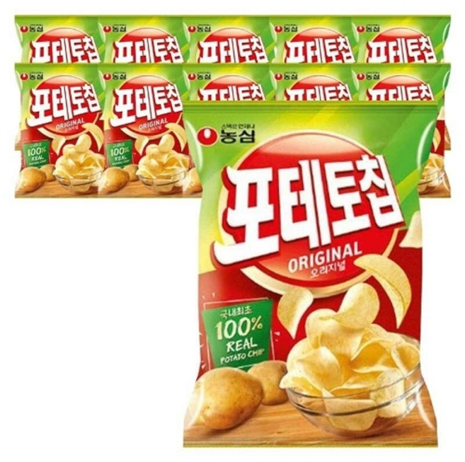동서식품 농심 포테토칩 오리지널 60g x 10봉, 10개