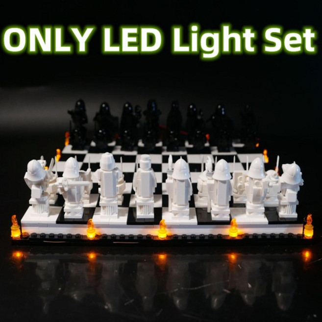 마법사의 체스용 RC LED 조명 세트 레고 76392 영화 빌딩 있음