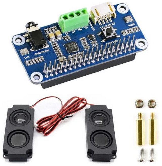 라즈베리 파이 하이파이 사운드 카드 WM8960 오디오 HAT 스테레오 인코딩 디코딩 재생 레코드 드라이브 스, 01-Sound Card HAT-26396, 1개