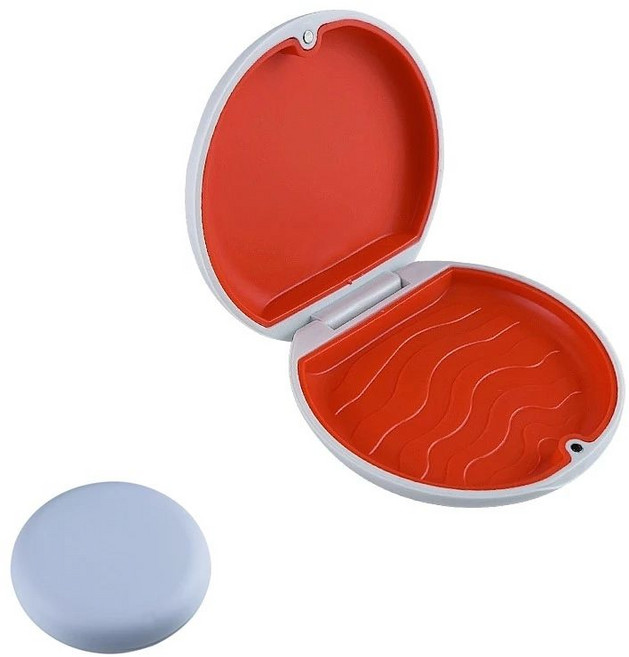 1pcs 치열 교정 리테이너 케이스 작은 플라스틱 틀니 상자 케이스 치과 틀니 보관 주최자, 01 White No Mirror