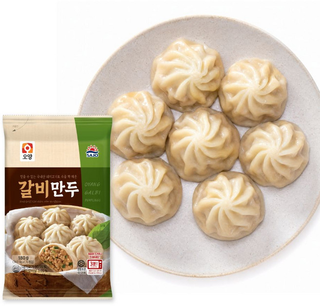 [현대프리마켓] 사조오양 갈비 포자 만두, 180g, 14개