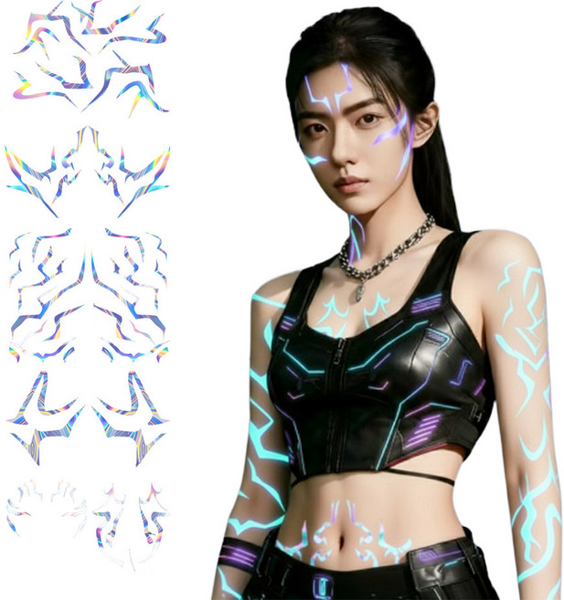 하늬바람 케데헌 사자보이즈 타투스티커 8종세트, 1개, 홀로그램