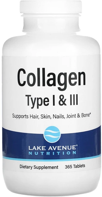 몸에 좋은 Lake Avenue Nutrition 가수분해콜라겐 I & III형 3000mg 360정(1정당 1000mg), LakeAvenueNutrition가수분, 1개, 360정 - 쿠팡