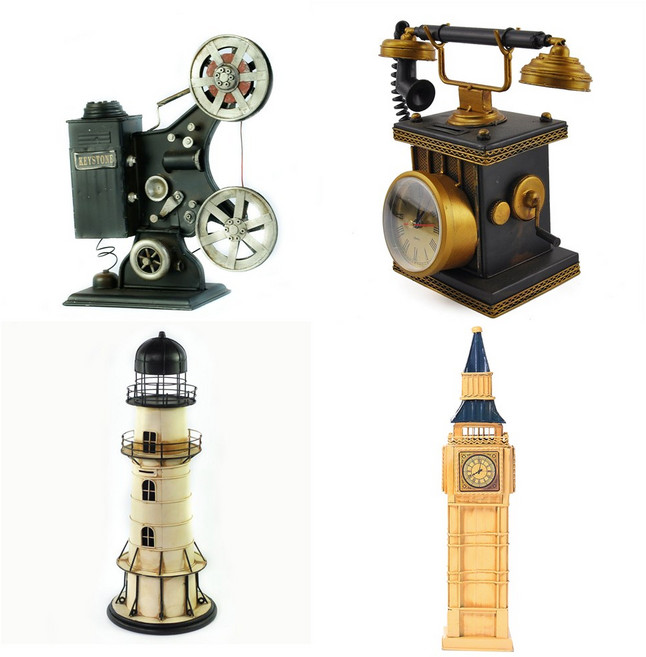 [아트 앤 크래프트] 빈티지 철제 엔틱 모형 인테리어 소품, 01.프로젝터(1204B-1020)