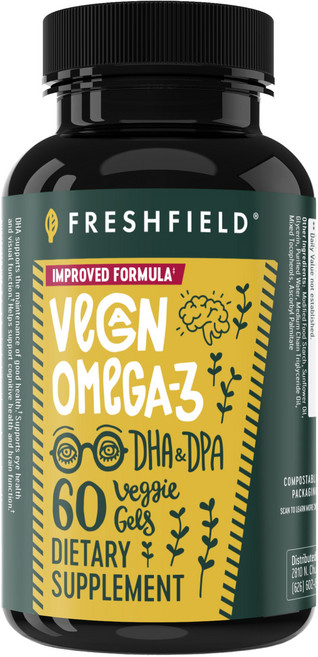 Freshfield 純素 Omega-3 DHA & DPA 素食軟膠, 1個, 60錠