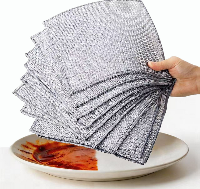 Le Gou 다용도 노스크래치 그물망사 수세미 2겹 양면 메쉬 망사 수세미, 1세트, 20개입