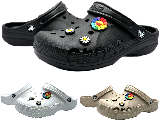 크록스 정품 CROCS 바야 클로그 슬리퍼 +모아츄 악세세리 포함