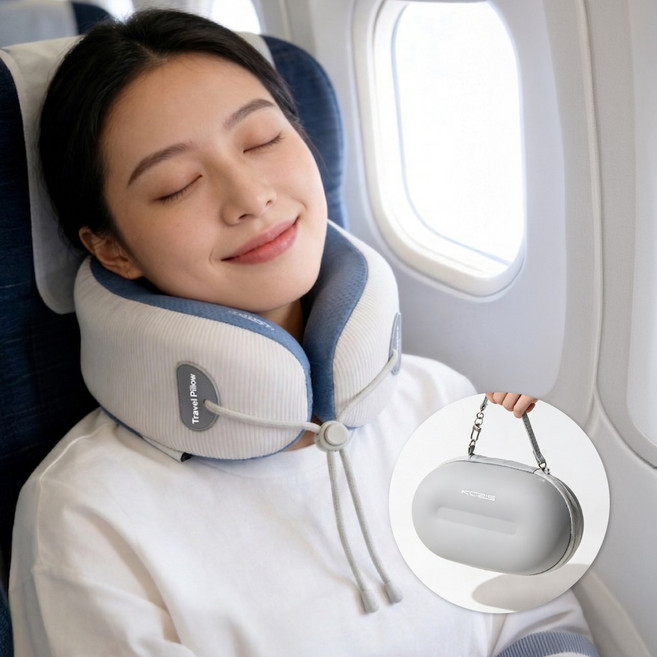 코지스 기내용 여행용 목베개 승무원 목쿠션, 아이보리