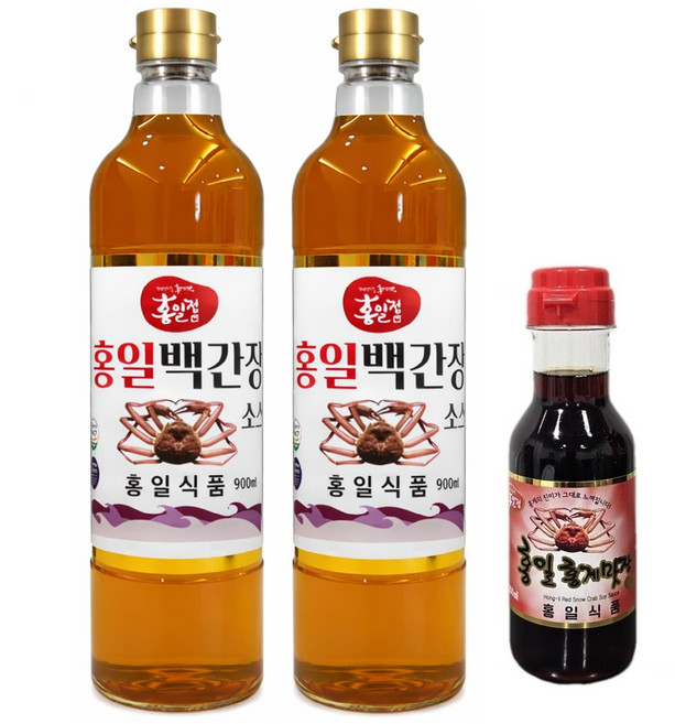 [홍일] 백간장소스 900 2개 + 맛장200, 1세트, 2L