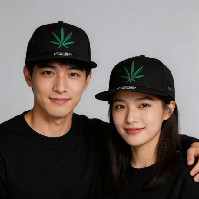 코어루크리에이티브 커플 빅사이즈 대두볼캡 자수 데일리 힙합모자 숏챙스냅백