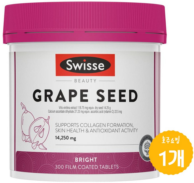 Swisse Ultiboost Grape Seed 14250mg 300 Tablets, 300정, 1개